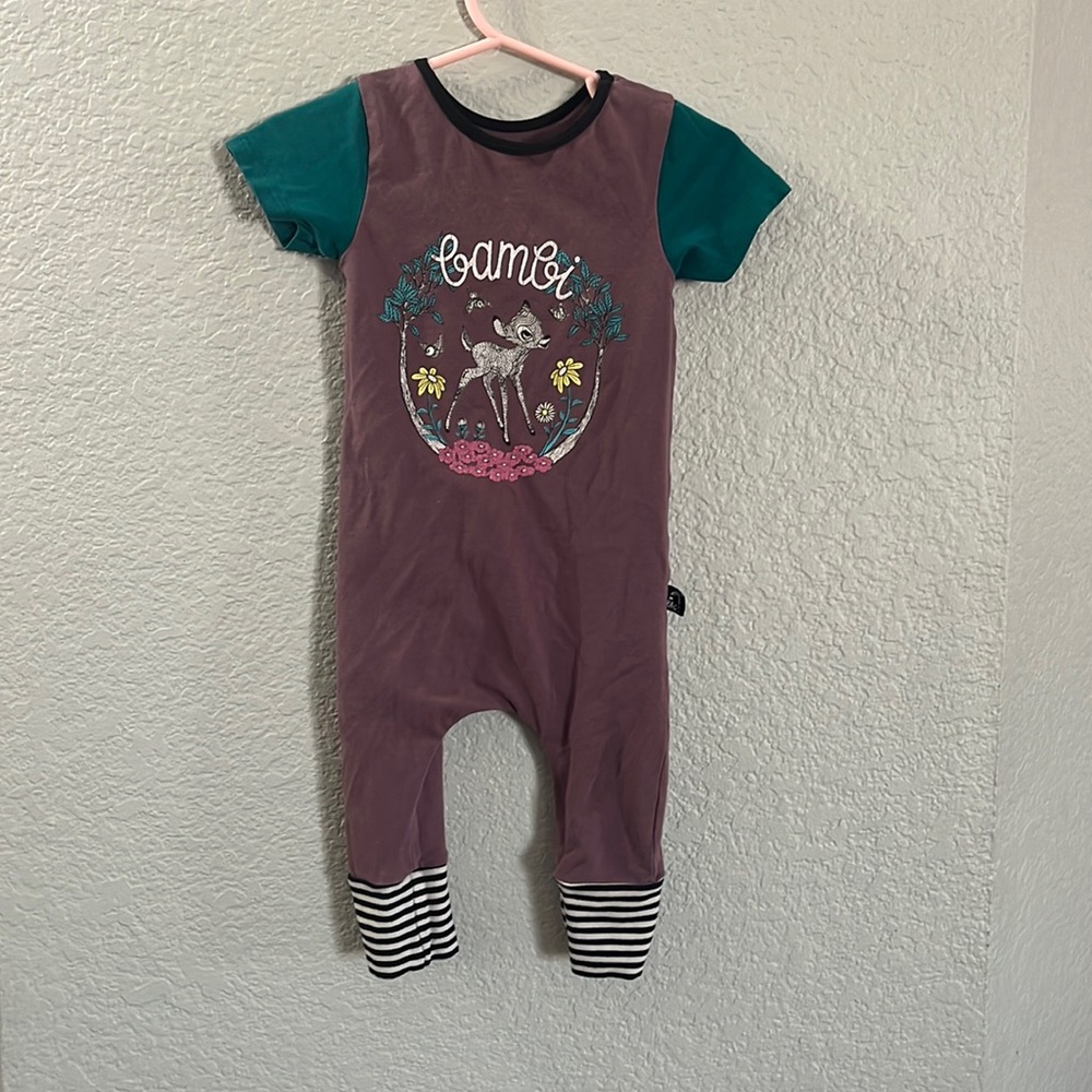 Rags Romper- Bambi- Disney. Size 6-12 MO.